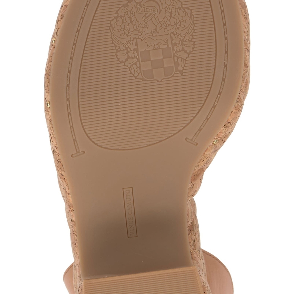 Sold Out Vince Camuto Summer Tan Cork Platform Comfy Sandals Heels Shoes - Picture 14 of 16